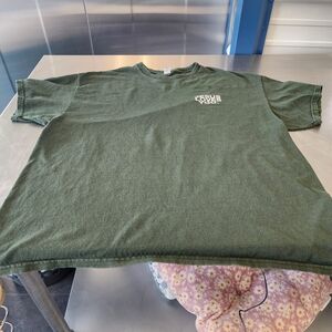 Classic Olive Green Crewneck T-Shirt - Unbranded